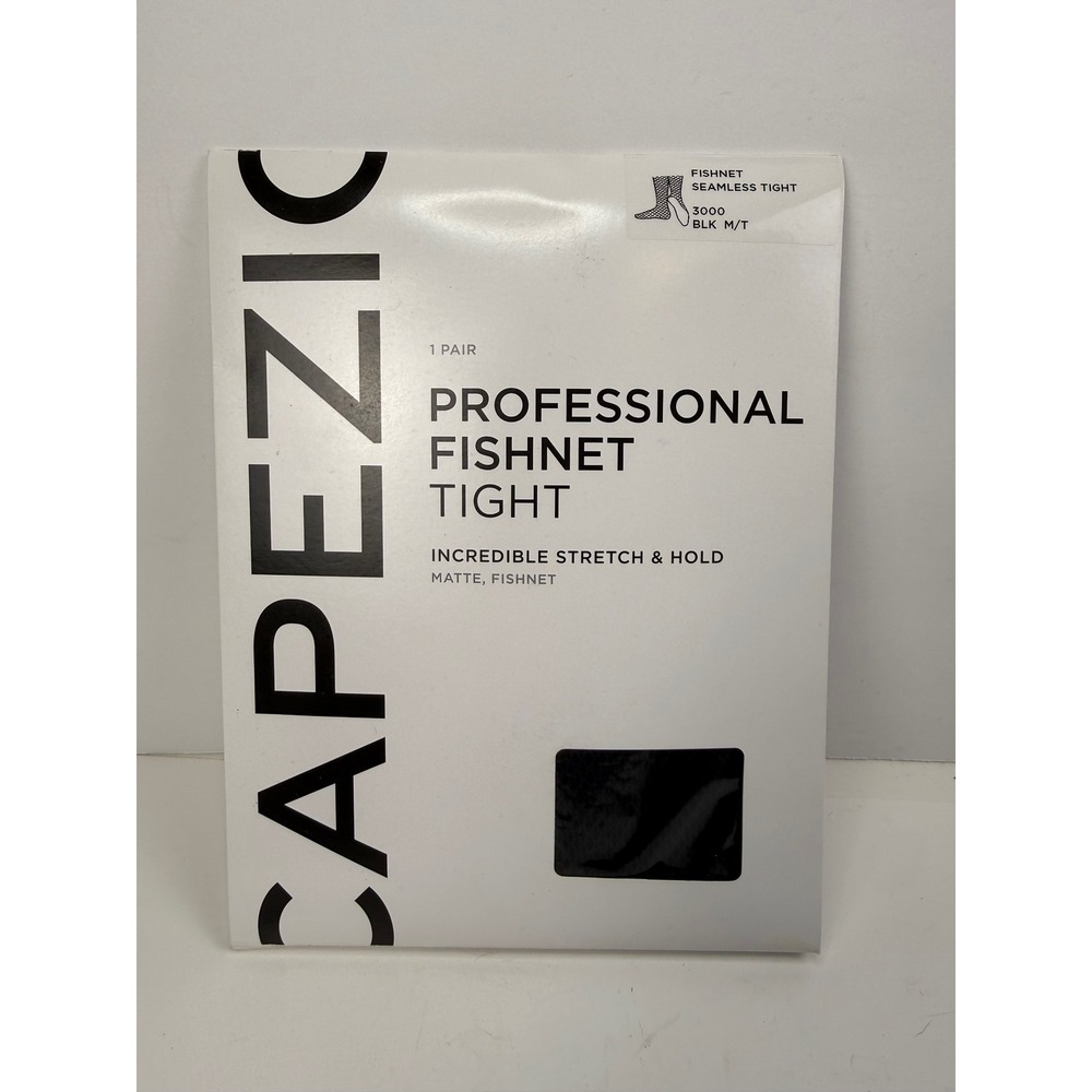 Capezio 3000 Professional Fishnet Seamless Tight Black M/T Matte Dance Hosiery